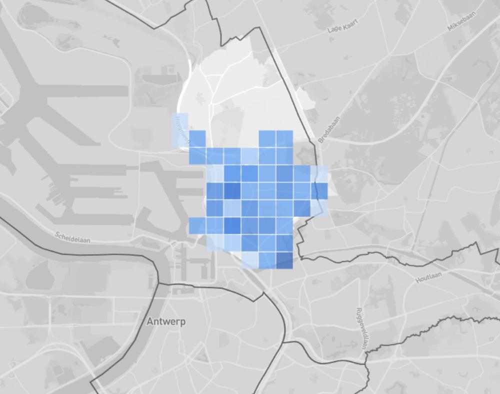 Flood forecast map at city/municipality level